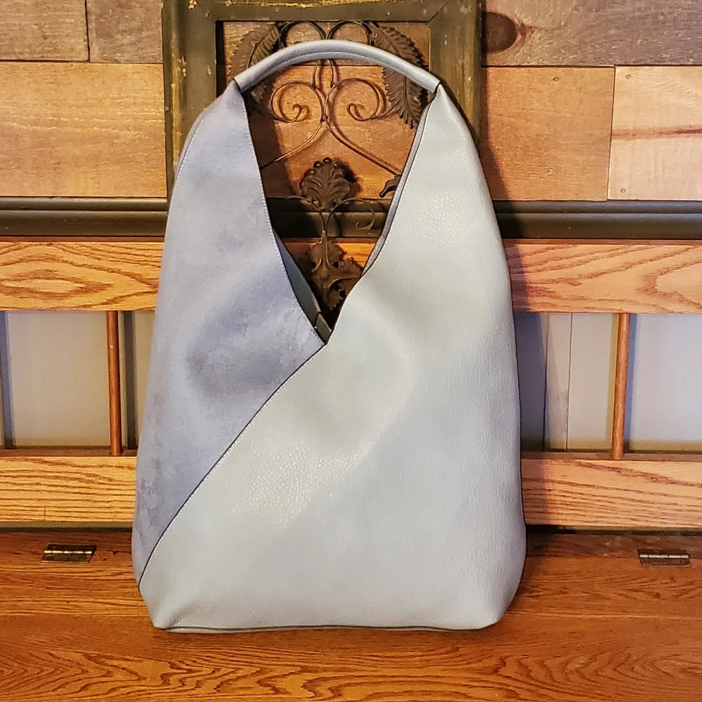 Wonderly Light Blue Oversized Hobo Bag